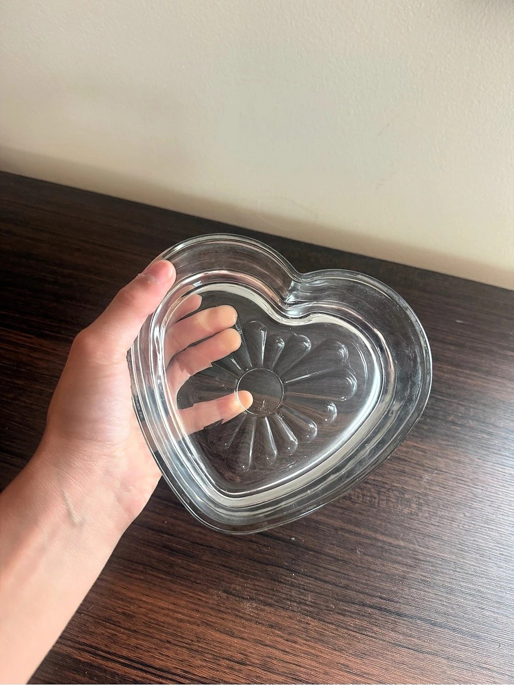 Heart Shaped Glass Jewelry Dish